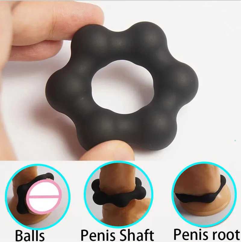 Star Dick Penis Cock Ring Delay EjaculationSilicone Cockring Erection Sex Toys MenTesticle Scrotum Ball Stretcher W250512