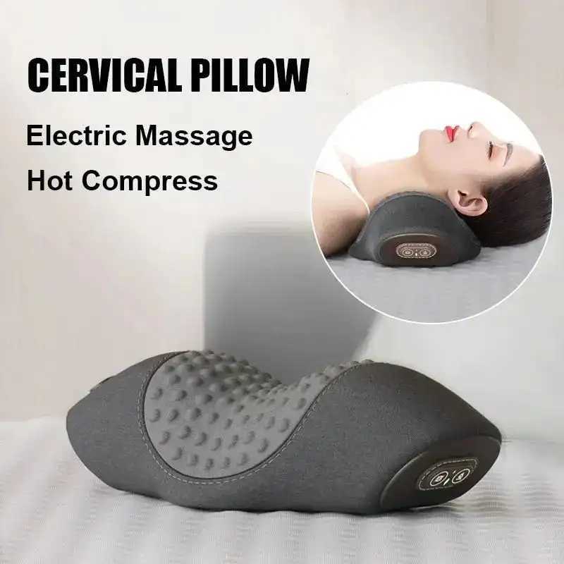 Heating Massage Neck Pillow Electric Neck Massage Pillow Cervical Stretcher Vibration Massage Back Non Traction Sleeping PillowsW250512