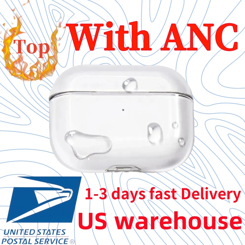 For Air podsPro 2 3 4 Wireless headphones Accessories headphone max transparent TPU Case Wireless airpodsPro Maxs Earphone wireless earbuds Protective Case
