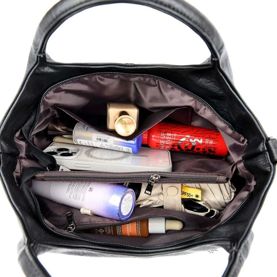 Middle-aged Mother's 2025 Shoulder Crossbody Ladies Small Tote Hand Messenger Bag Sac Soft PU Leather Handbag Purses