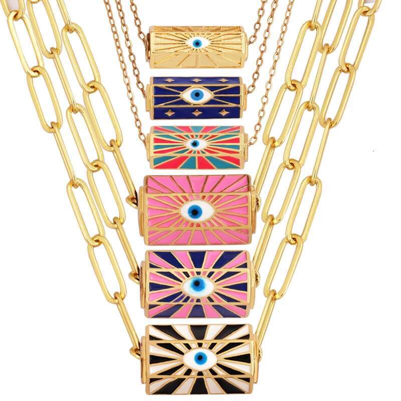 Beadsfeeder Eye Protection Enamel Necklace