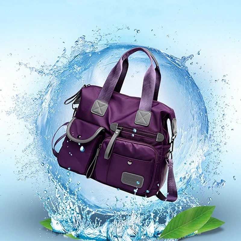 New Ladies Tote Bag Fashion Nylon Waterproof Casual Shoulder Mummy Bag Large Capacity Messenger BagsXJ250512