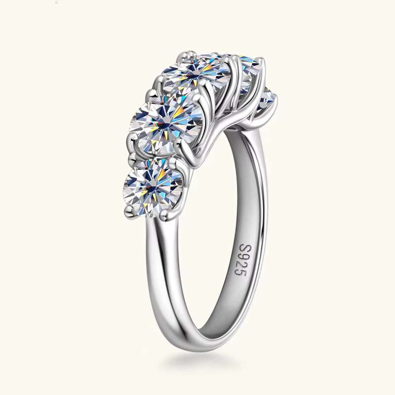 Fashion Jewelry Wedding Ring 5*6.5mm Stones 925 Sterling Silver Moissanite Rings for Women Wedding Engagement