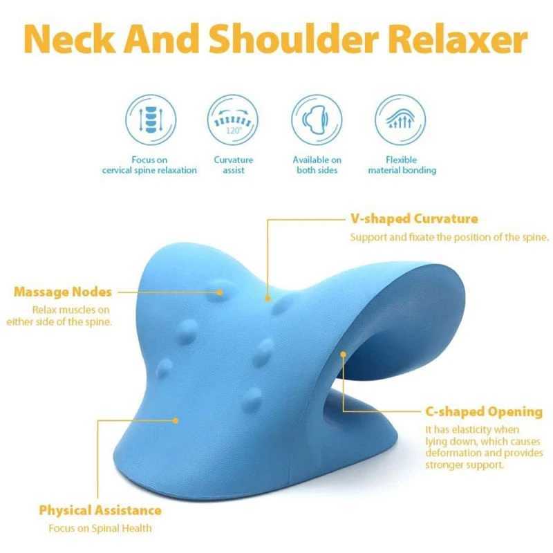 Cervical Spine Stretch Gravity Muscle Relaxation Traction Neck Stretcher Shoulder Massage Pillow Relieve Pain Spine CorrectionW250512