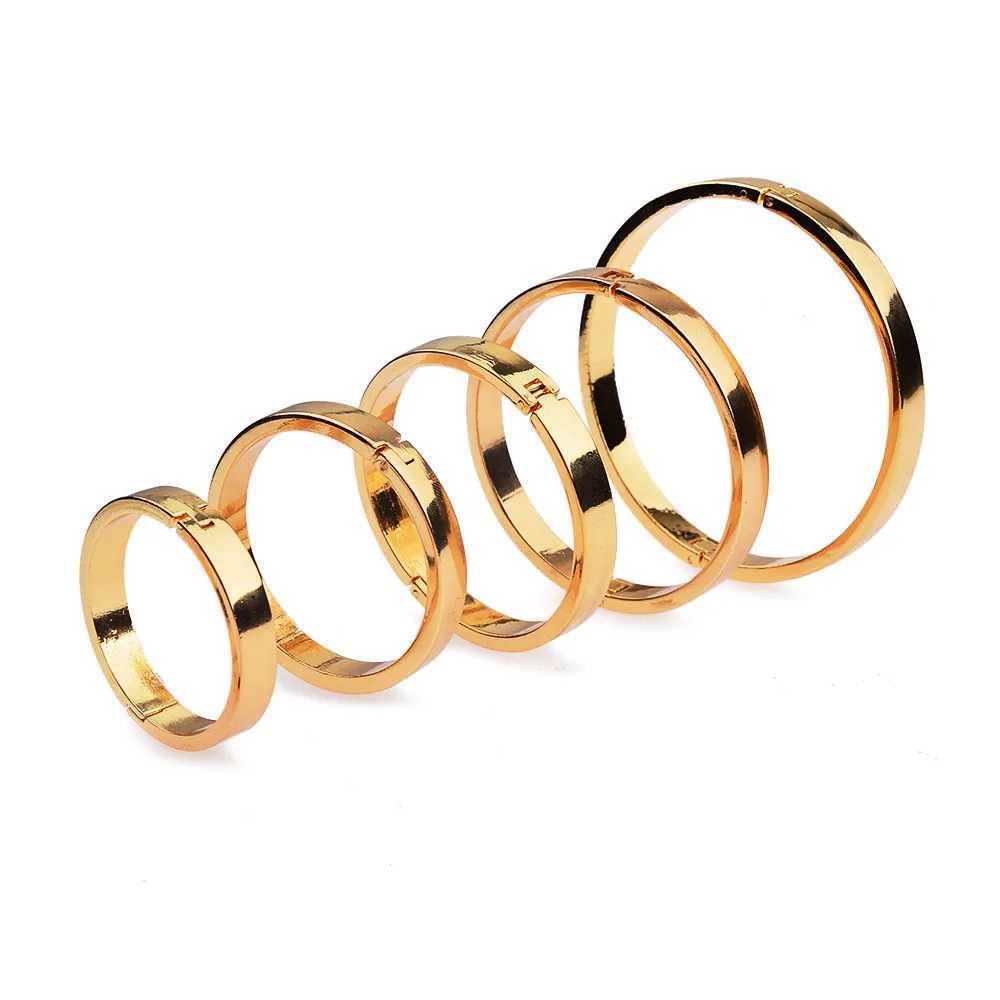 Gold Metal Penis Cock Ring Adult Toy Man Delayed Ejaculation Penis Lock Bondage Restraint Rings Cockrings Ball Scrotum Stretcher W250512