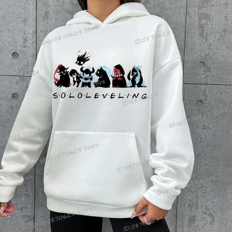 Solo Leveling Pullover For Men Women Anime Fans Gift Cartoon Classic Sweatshirt Sung Jinwoo Haruku Hoodie Female/Male Designer