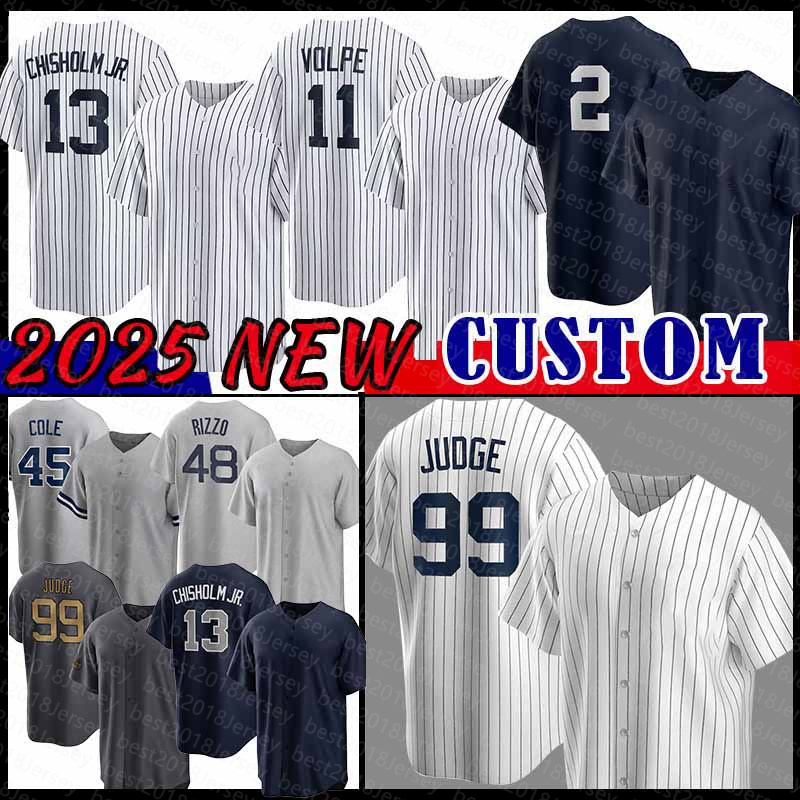 Mens Anthony Volpe Baseball Jerseys Chisholm Jr. Aaron Judge Anthony Rizzo Derek Jeter Gerrit Cole Max Fried Austin Wells Anthony Rizzo Mariano Rivera ody Bellinger