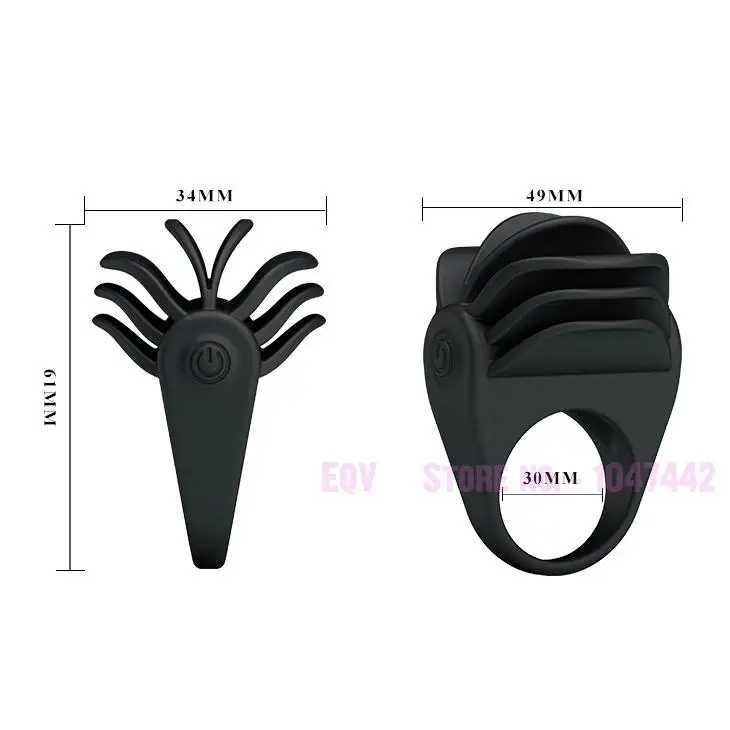Pretty Love Silicon Vibrating Cock Ring Penis Ring Vibrator Cockring Sex toys for men couples Adult Toy Anillo Vibrador. W250512