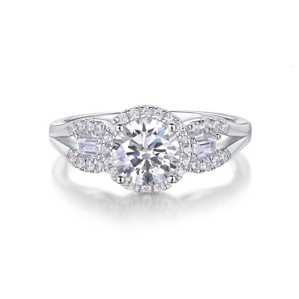 Elegant pyroxene cathedral three stone halo sterling silver women's ring (sizes 5-9, USA)