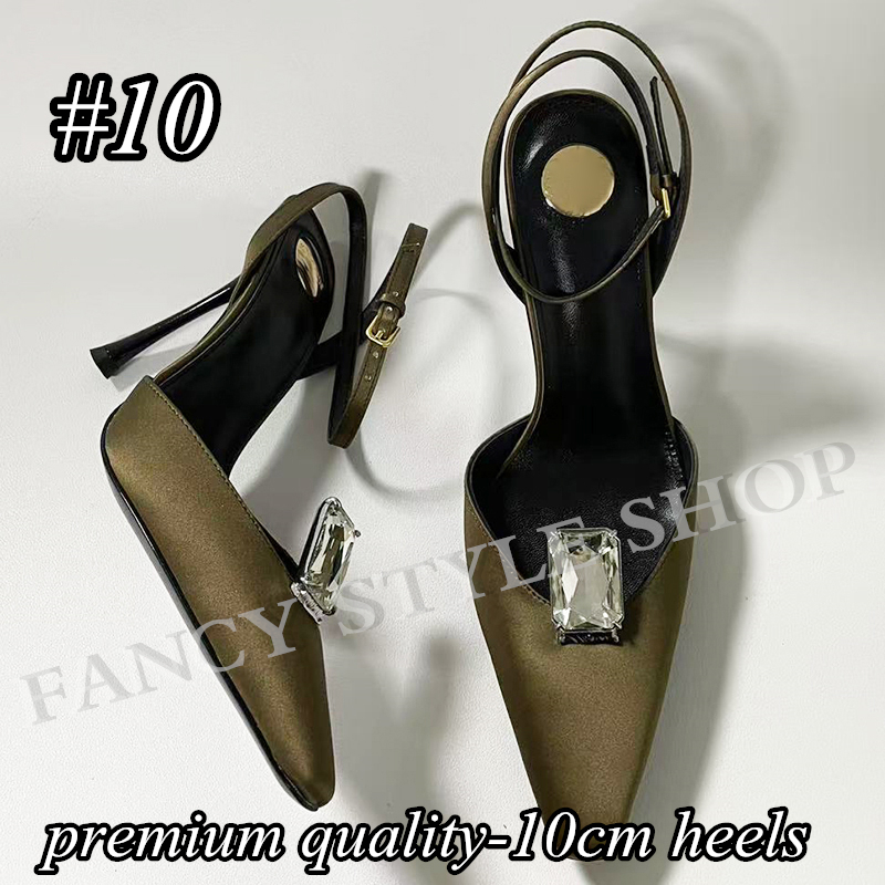 Fashion Women's Silk High Heels Sandals Slippers Dress Shoes for Women