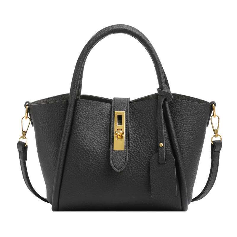 New Shopping Basket Cross-border Fashion Shoulder Messenger Joker Simple Small Female High-grade Commuter Bag Bucke