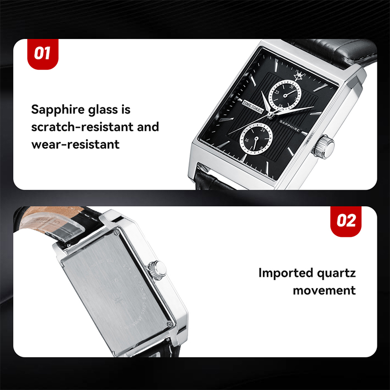 Retro Style Time Token Wristwatch Featuring Real Leather Band and Quartz Movement