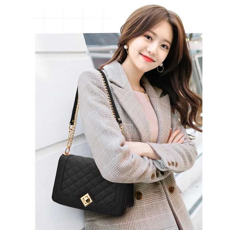 Womens Leather Crossbody Bag - Designer Chain Shoulder Bag Messenger Clutch Purse (Handcrafted) Z250512