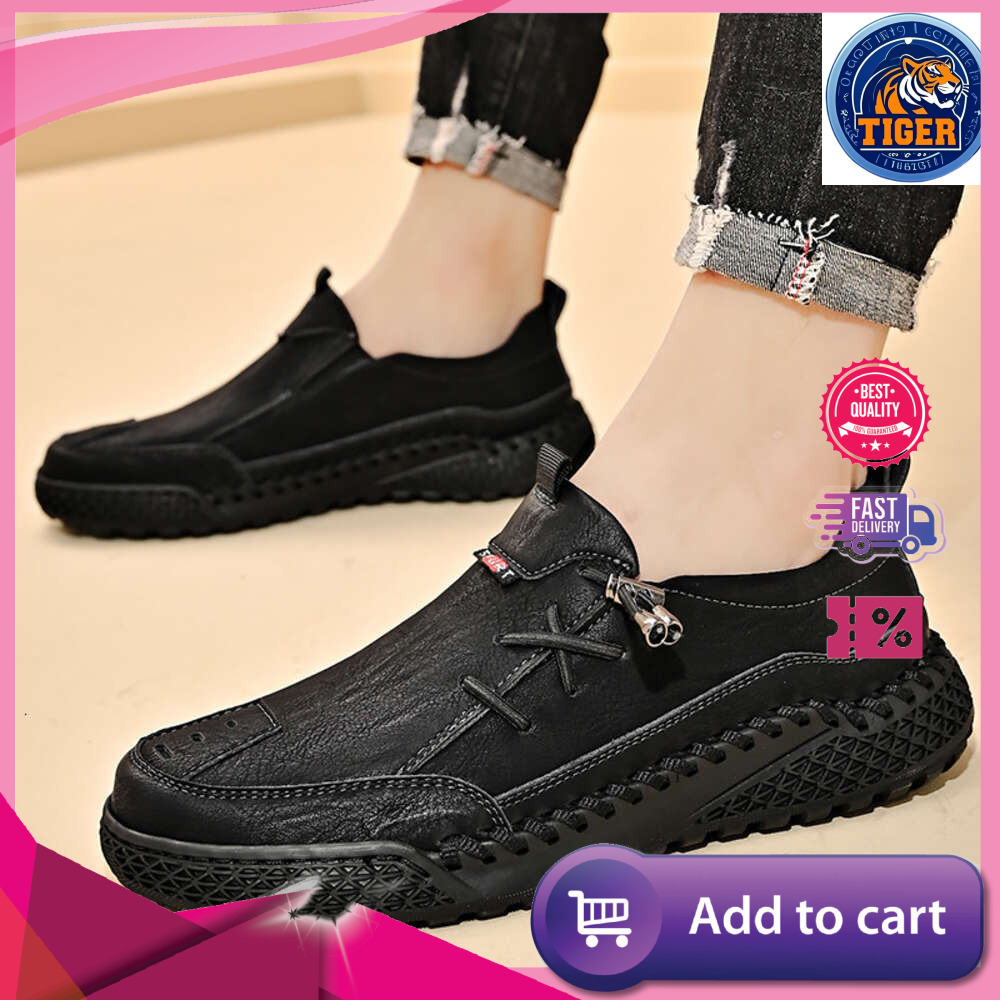 Ddmytiger Autumn Spring And Large Casual Leather Fashion Handmade Cover Feet Men S Single Shoes Outdoor Shoes