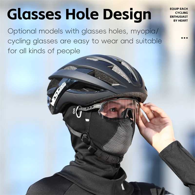 WEST BIKING Winter Balaclava Men Women Warm Fleece Bicycle Motorcycle Face Mask Cycling Skiing Helmet Liner Windproof Bike CapsW250512