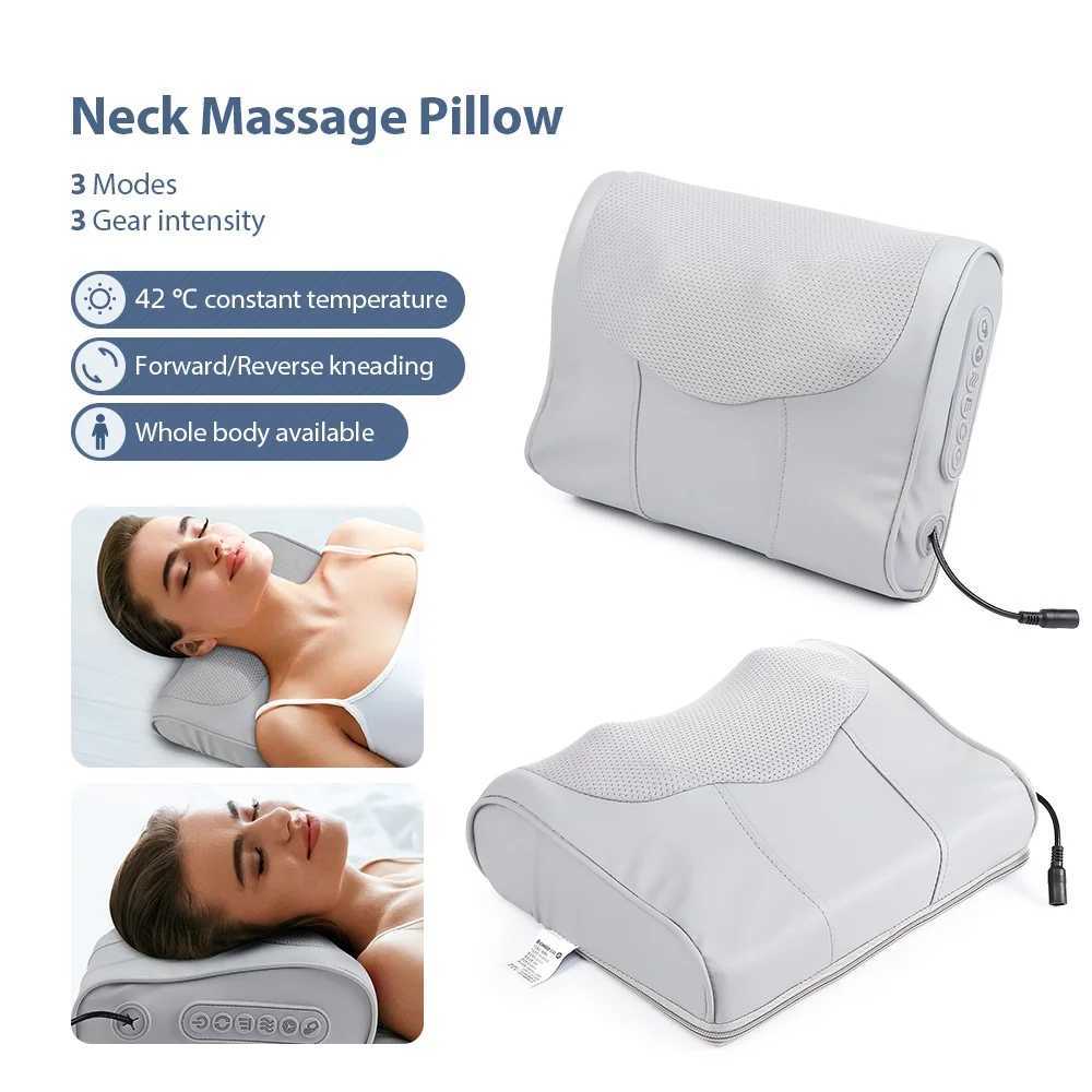 Electric Pillow Massager Neck Shoulder Massage Pillow Waist Back Kneading Massage Cushion Head Massager Neck Cervical MassagerW250512