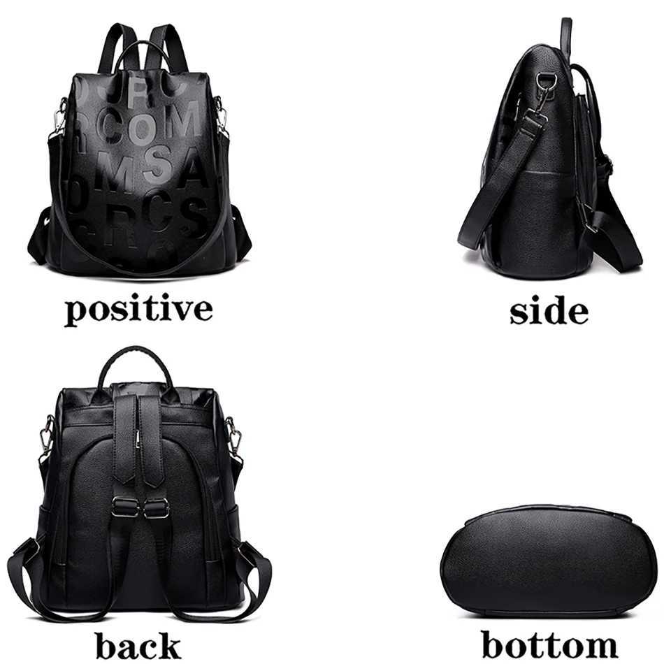 2022 New Women Backpack High Quality Soft Leather Backpack School Bags For s Large Capacity Anti-theft Travel Backpack Bag Z250512
