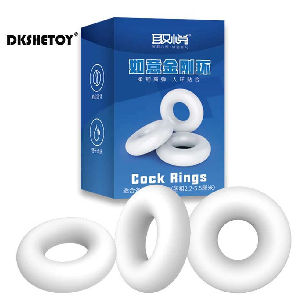 3pcs/set 16/18/20mm Tpe Penis Cock Rings Sex Toys For Men Delay Ejaculation Adult Sex Products For Couples Long Lasting Cockring W250512