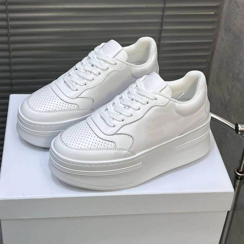 Women Genuine Leather Sneakers Flat Platform Sports Leisure Flats Round Toes Lace Up Designer Shoes Zapatillas De Mujer