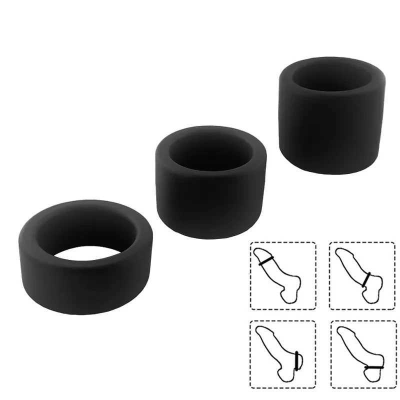 Soft Silicone Penis Cock Ring Set Male Ball Scrotum Stretcher Penis Lock Cock Ring Delay Ejaculation Enlargement Sex Toy Big Man W250512