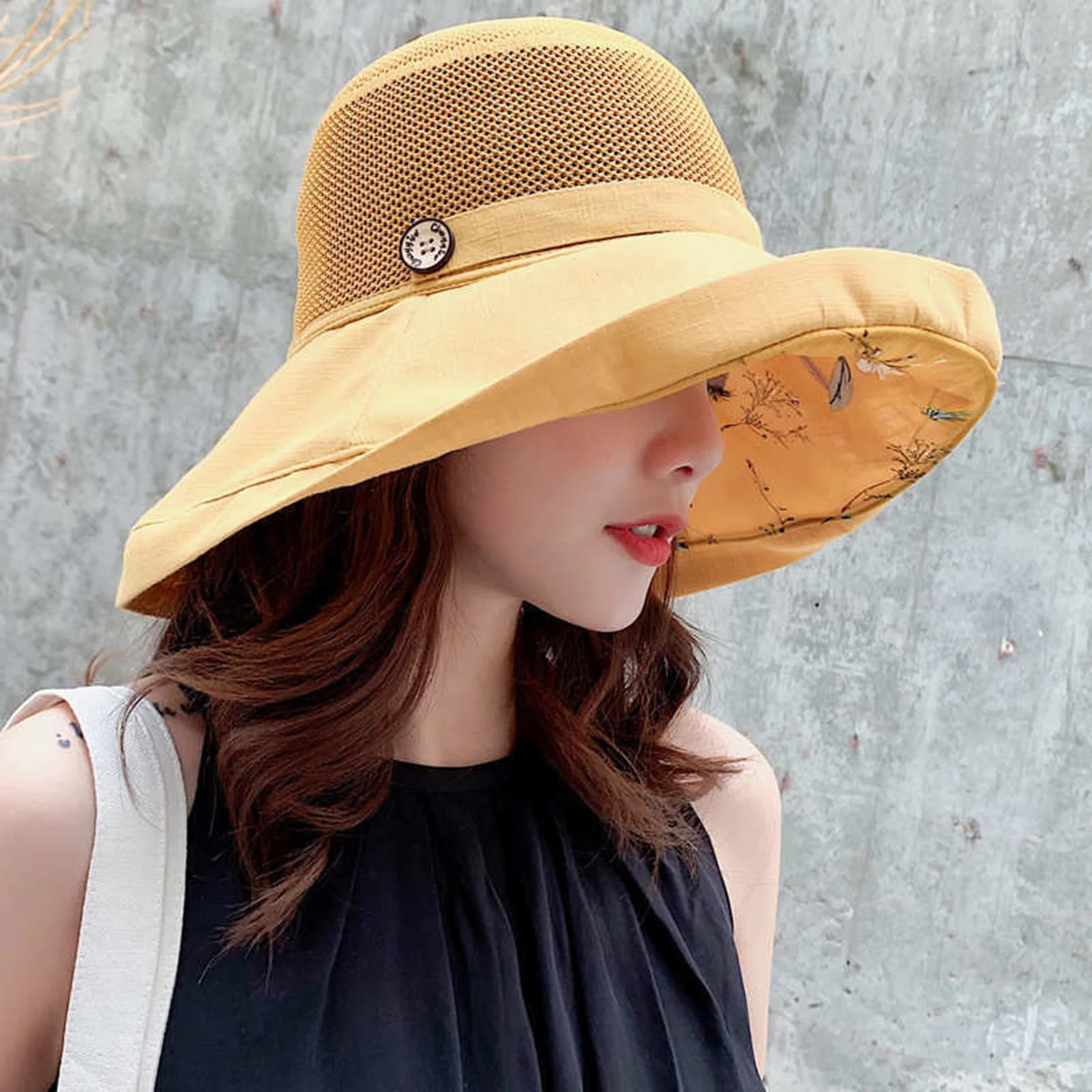 Womens Sunshade Hat Portable Folding Widebrimmed For Travel Camping Fishing Spring Summer UV Resistant Large Eave 250512