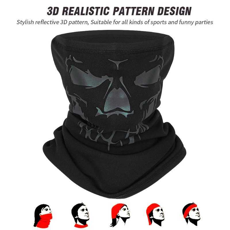 WEST BIKING Outdoor Cycling Scarf Winter Warm Reflective Half Face Mask Windproof Sports Headwear Men Women Skiing Neck CoverW250512