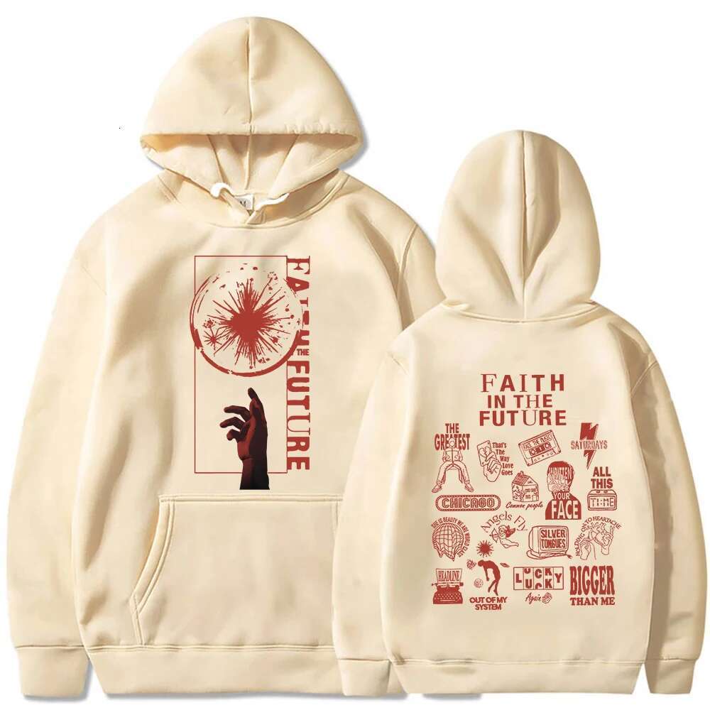 -Tomlinson Faith In The Future Hoodie Men Women Hip Hop Pullover Tops Popular Music Haruku Sweatshirt Fans Gift Designer