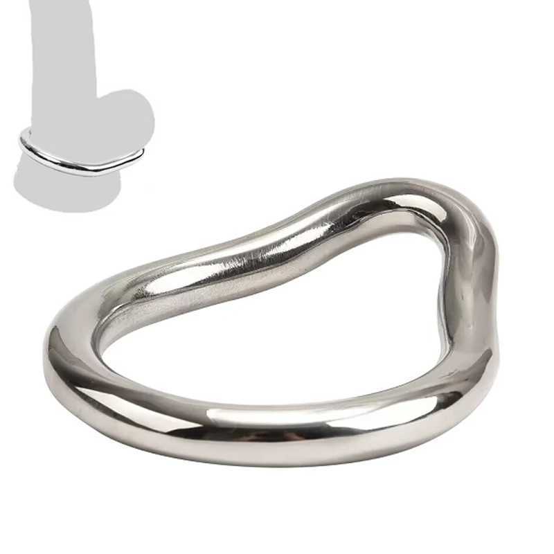 Stainless Steel Penis Lock Cock Ring Set Man Metal Small Large Delay Ejaculation Penis Ring Ball Stretcher Erection Male Sex Toy W250512