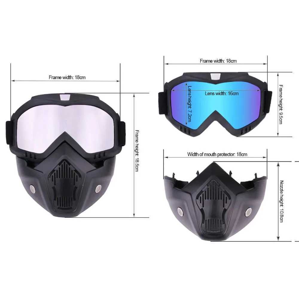 Motorcycle Riding Mask Windproof Outdoor Racing Skiing Off-Road Mask Bicycle Vehicle Sports Full Face Protection Tactical HelmetW250512
