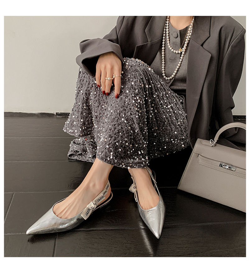 free shipping designer Dress shoes for woman outdoor Bowtie Low heels Slingbacks black white sandals