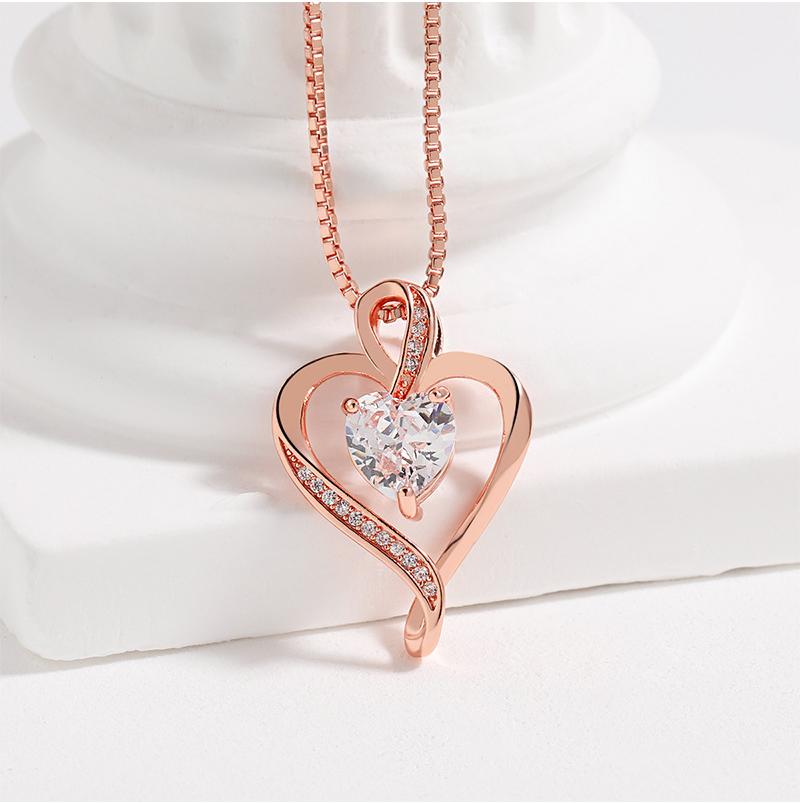 Heart-Shaped Pendant Necklace with Zodiac Stones - Perfect Gift for Mother's Day, Eternal Love & Affection