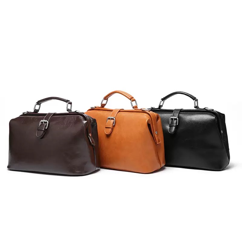 Original Genuine Leather Doctor Handbag 100% Cowhide hot Women Big Shoulder High Quality Vintage Manual Paint Crossbody Bags