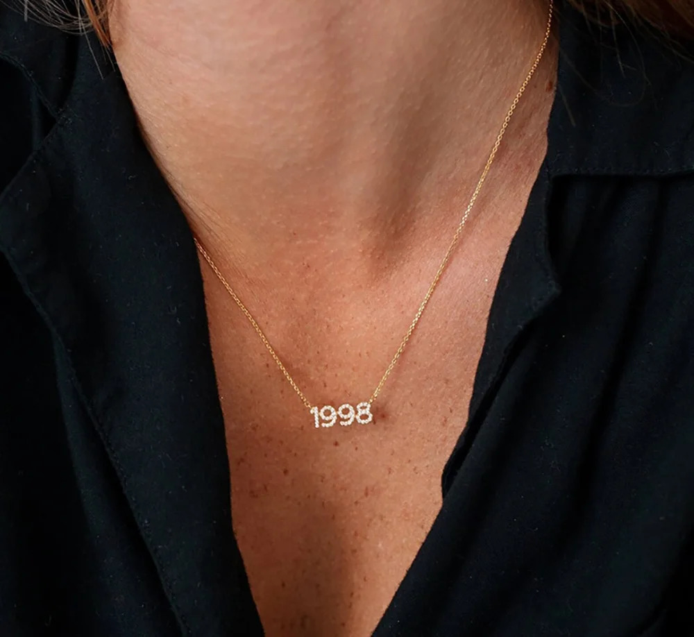 Custom Zircon Necklace Fancy Crystal Letter Number NecklacePersonalized Name Necklace diamond letter pendant necklace Jewelry 250512