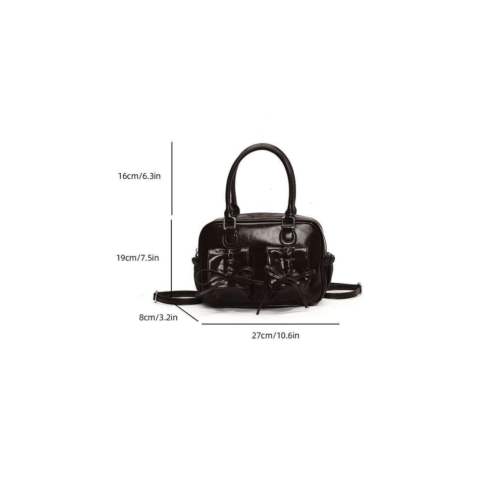 Fashion Drawstring Bow Hand-Held Small For Women 2024 New Korean Version Versatile Backpack Commuting Boston Bag