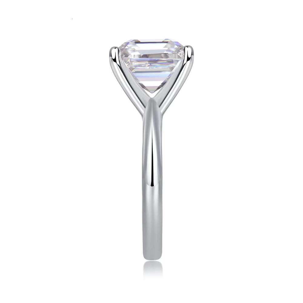 Classic sandstone cut cathedral card ring, made of pure silver, suitable for women (sizes 5-9 in the United States)