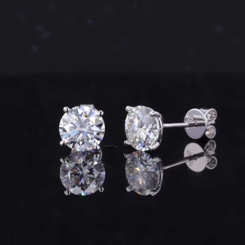Starsgem Hot Sale Style 10k 14k 18k Solid Gold 1ct 2ct 3ct Moissanite Diamond Gold Stud Earrings Women Fine Jewelry Earrings