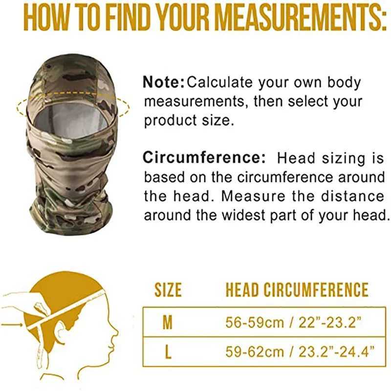 Military Camo Face Mask Bandana Balaclava Hood Headwear For Men Women Tactical Training Cycling Ski Wind-Resistant HuntingW250512