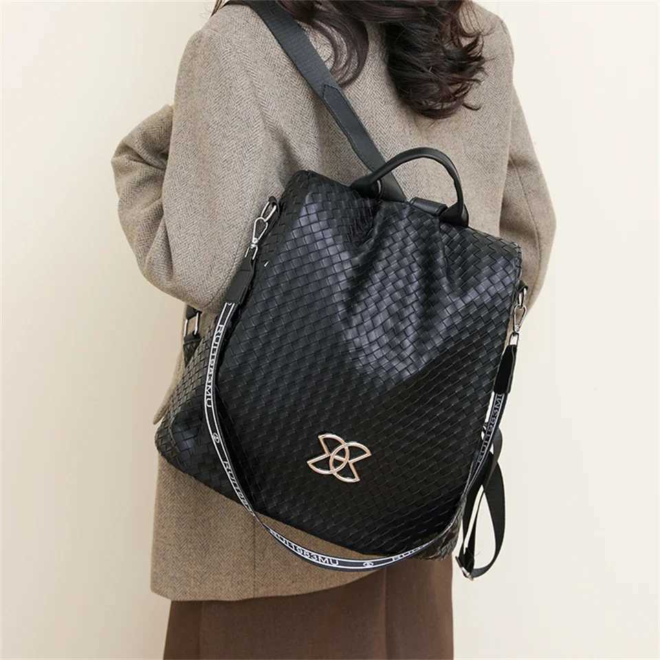 Womens Multifunction Backpacks Casual Nylon Solid Color School Bag For s Fashion Anti Theft Travel Bagpack Sac A Dos Z250512