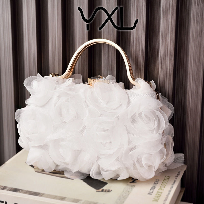 Flower Banquet Package Bridal Wedding White Dress Package Partybag 250311