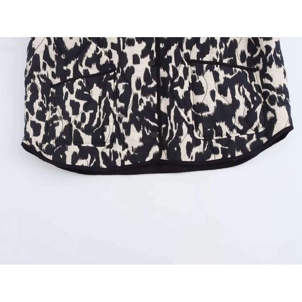 2024 Autumn New Product European And American Style Women's Snake Skin Fashion Printed Button Long Sleeve Jacket
