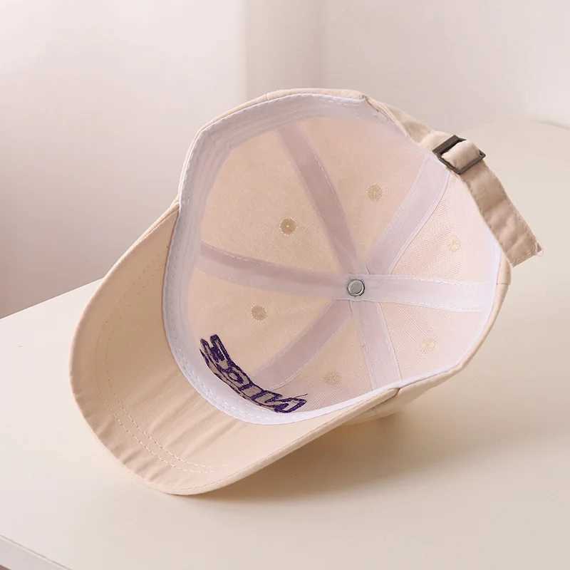 Fashion Letter Children Baseball Hat Solid Color Baby Peaked Cap Cotton Casual Kids Duck Tongue Cap 3-6Year Boy Girl Sun Visors R250512