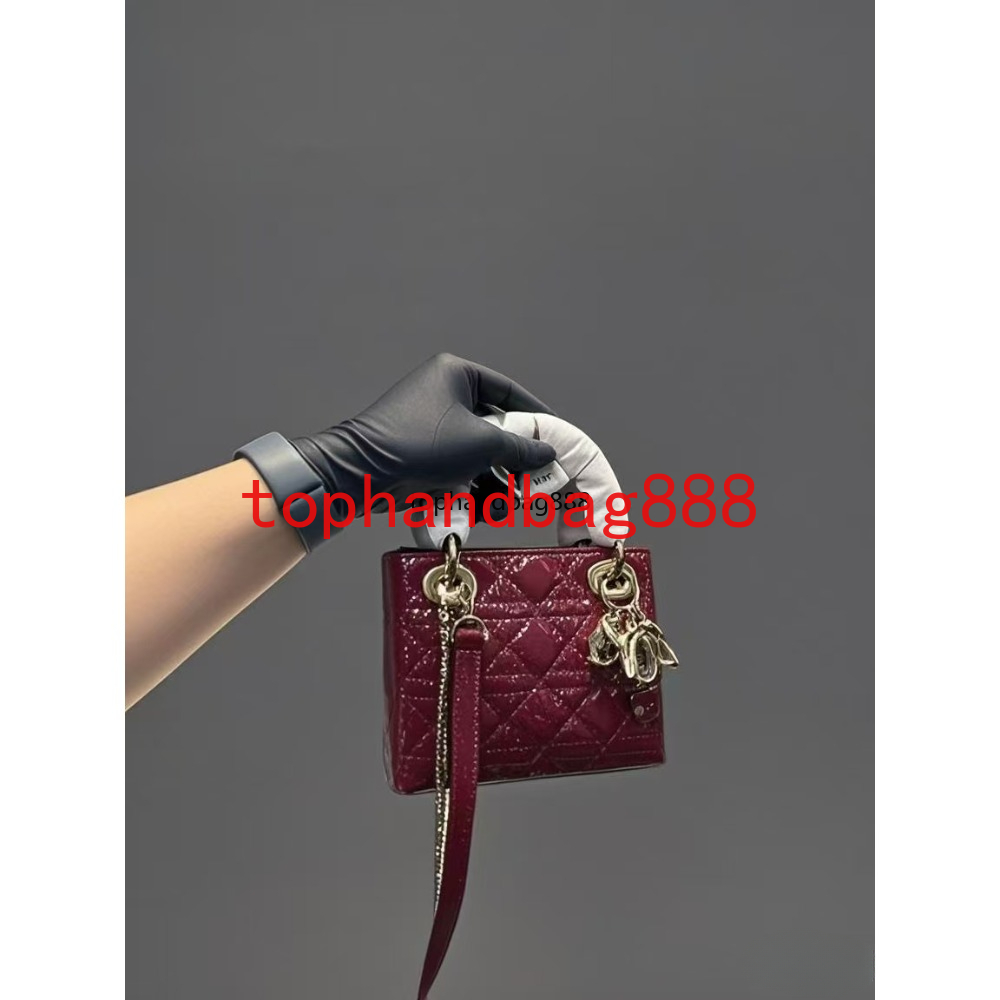 Luxury Patent Leather Bright Fashion Bag New Designer Bag Fashion Princess Diana Bag Boutique Handbag 893818