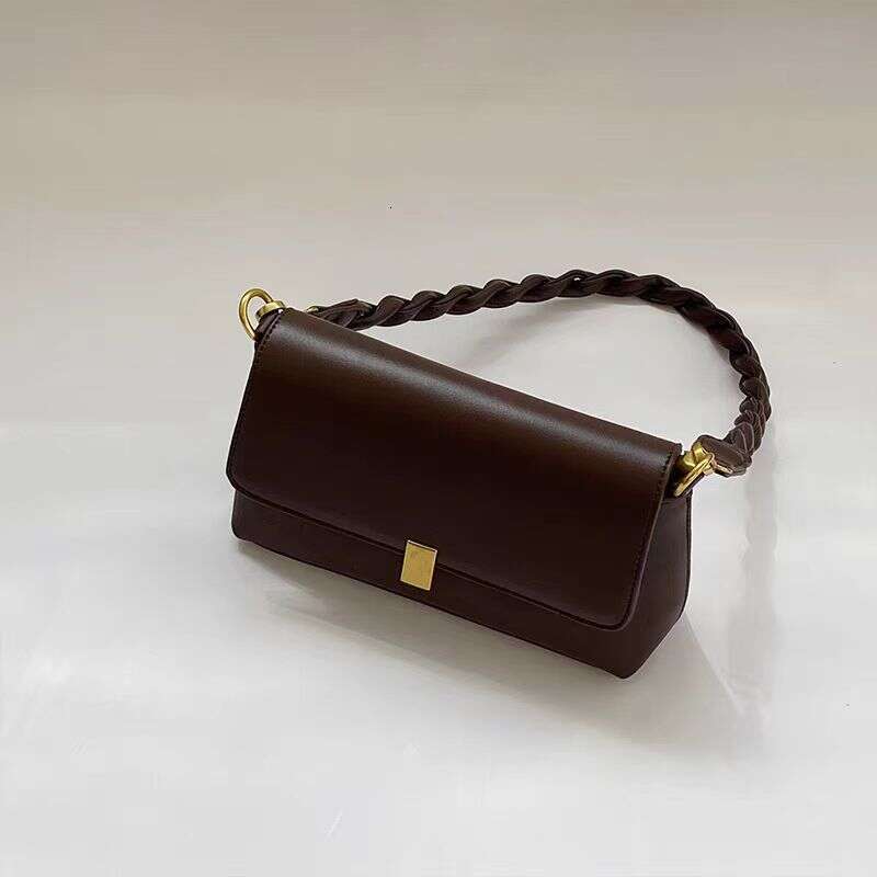 2025 niche design new women's with woven straps autumn and winter underarm single shoulder crossbody bag small square bag