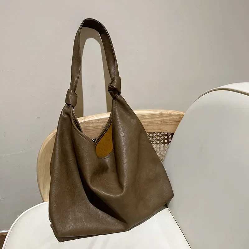 Big Black Shoulder Bags for Women Large Hobo Shopper Bag Solid Color Quality Soft Leather Crossbody Handbag Lady Travel Tote BagW250512