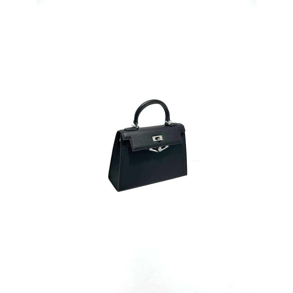 designer bag New genuine leather second-generation Kelly hand palm print single shoulder crossbody bag, simple and versatile hand-held small square ba