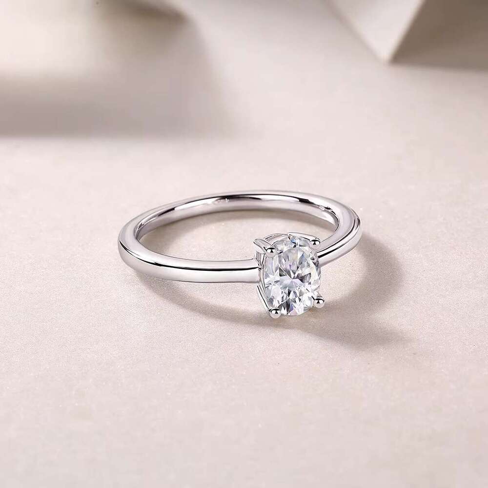 Elegant Card Rubble Oval Cutting Ring - Pointed Set Made of Pure Silver, Sizes 5-9, USA, Eternal Beauty