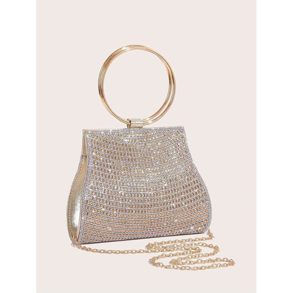 Women's Dia Handbags Rhinestones Bridal Stones Clutch Purse Lady Clutches Bags Party Wedding Evening Bag Female