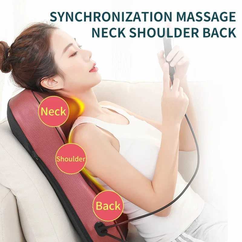 Car Massager Waist Massage Muscle Relaxation Massager Portable Heating Massage Neck Massage Body Cushion Shiatsu MassagerW250512
