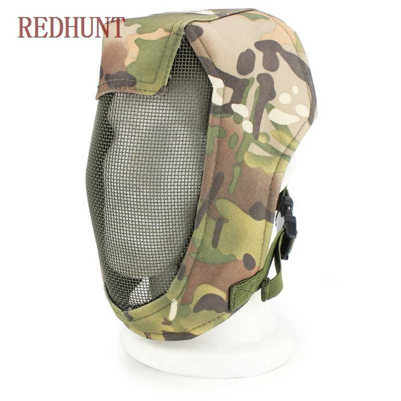 Military V3 Fencing Full Face Mask Tactical Steel Metal Mesh Paintball Mask Hunting Army Wargame Protective MasksW250512