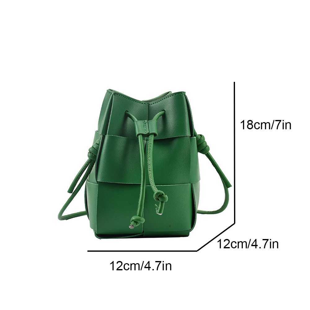 Drawstring woven bucket bag niche design woven bag large capacity mobile phone bag single shoulder crossbody bag. zwqXJ250512